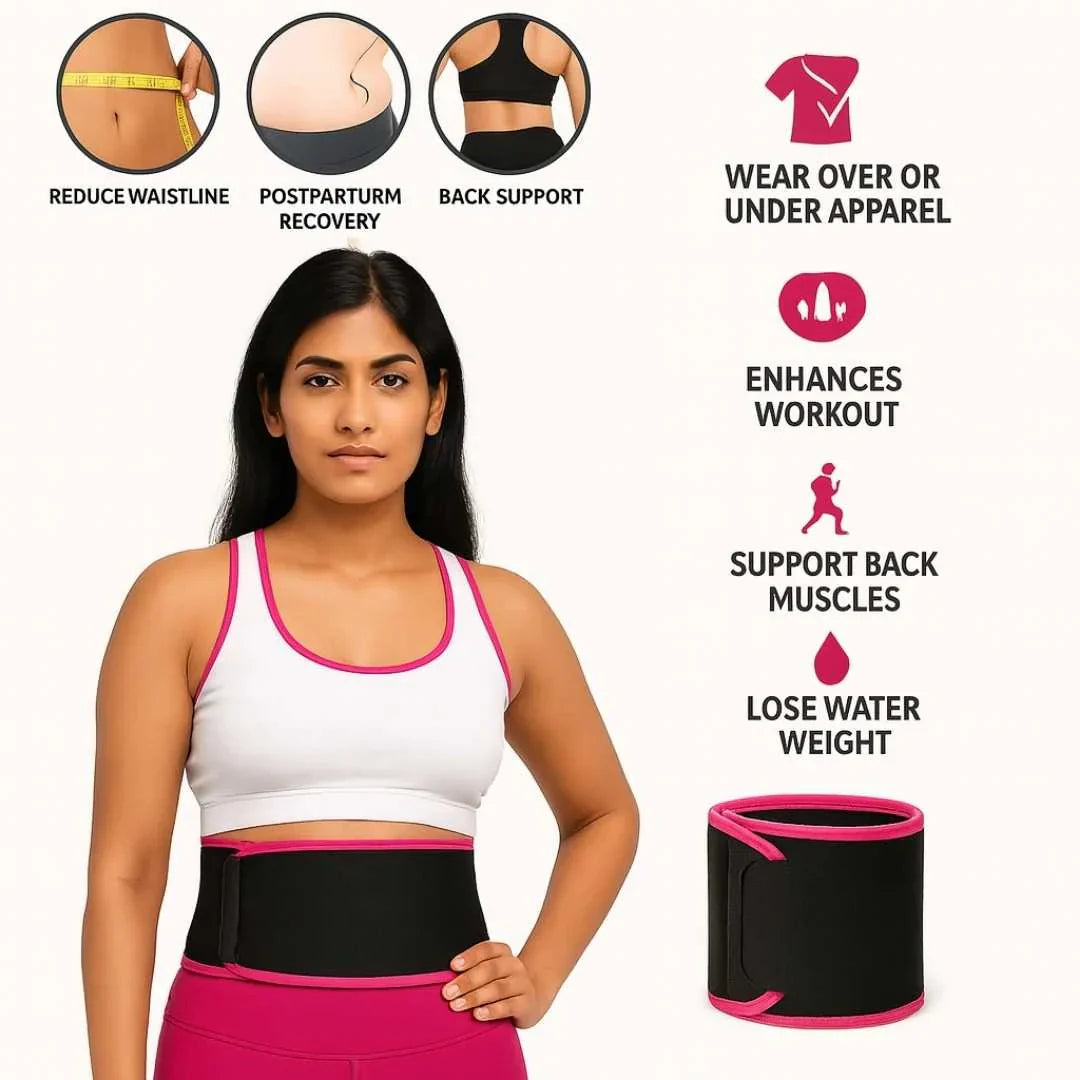Sweat Belt for Waist | Imported Quality | Adjustable Size