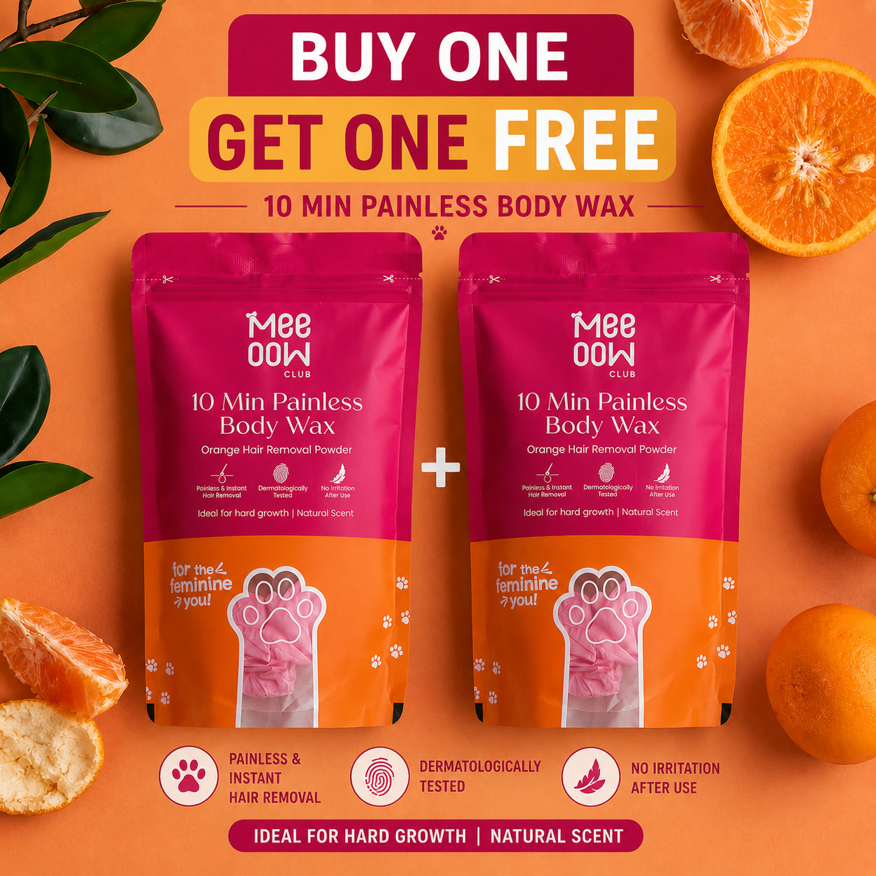 Buy One Get One Free | Meow Body Hair Removal bikini Wax powder