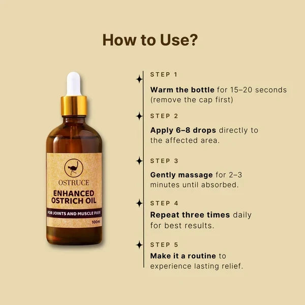 OSTRUCE ™ Enhanced Ostrich Oil – Premium Massage & Body Care Oil