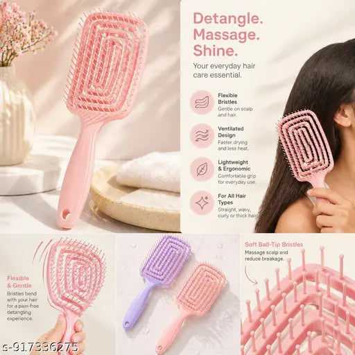 Detangling Hair Comb For Curly & Freeze Hairs
